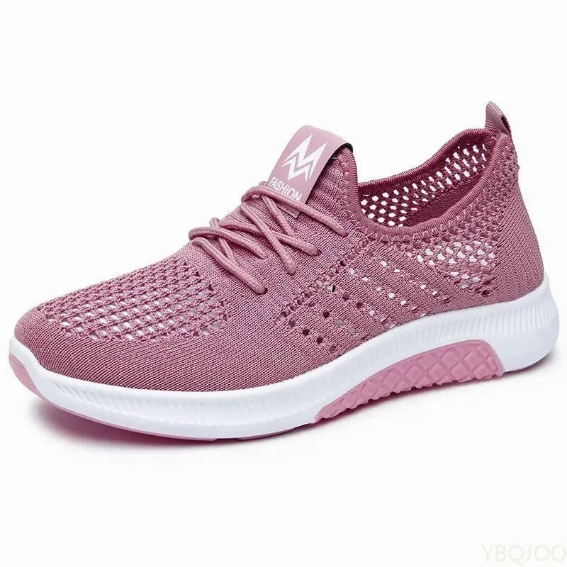 Women Flat Casual Shoes Fashion Breathable Mesh Vulcanized Shoes Women Sneakers Summer Ladies Boat Shoe Zapatos Para Mujer Flat Foot Support Shoes
