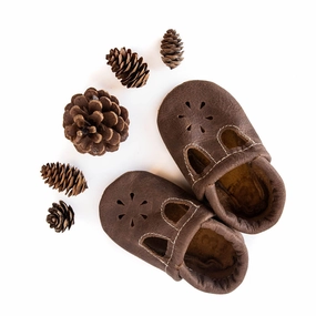 Nude In High Heels Carob T-Strap Shoes Baby and Toddler