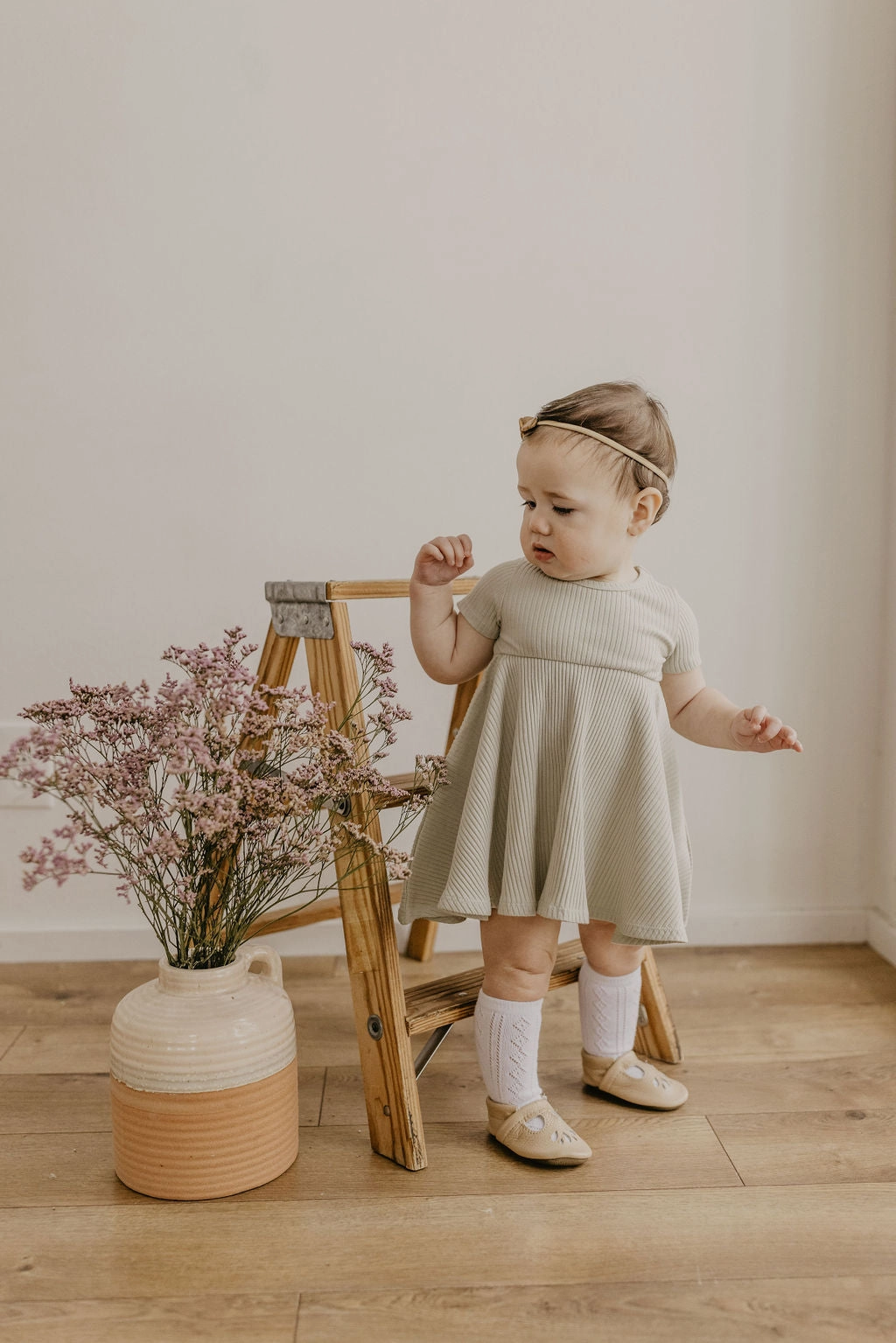 High Heel The Band Flax LOTUS T-strap Shoes Baby and Toddler