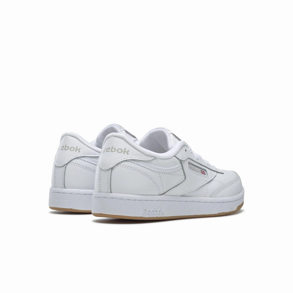 REEBOK CN5646 (100000213) CLUB C JR'S (Medium) White/Gum Leather Lifestyle Shoes Casual Comfort Outdoor Style