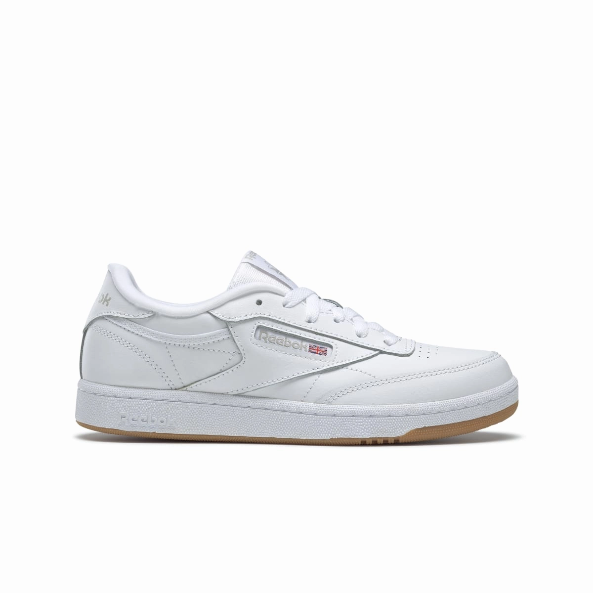 REEBOK CN5646 (100000213) CLUB C JR'S (Medium) White/Gum Leather Lifestyle Shoes martial arts boots