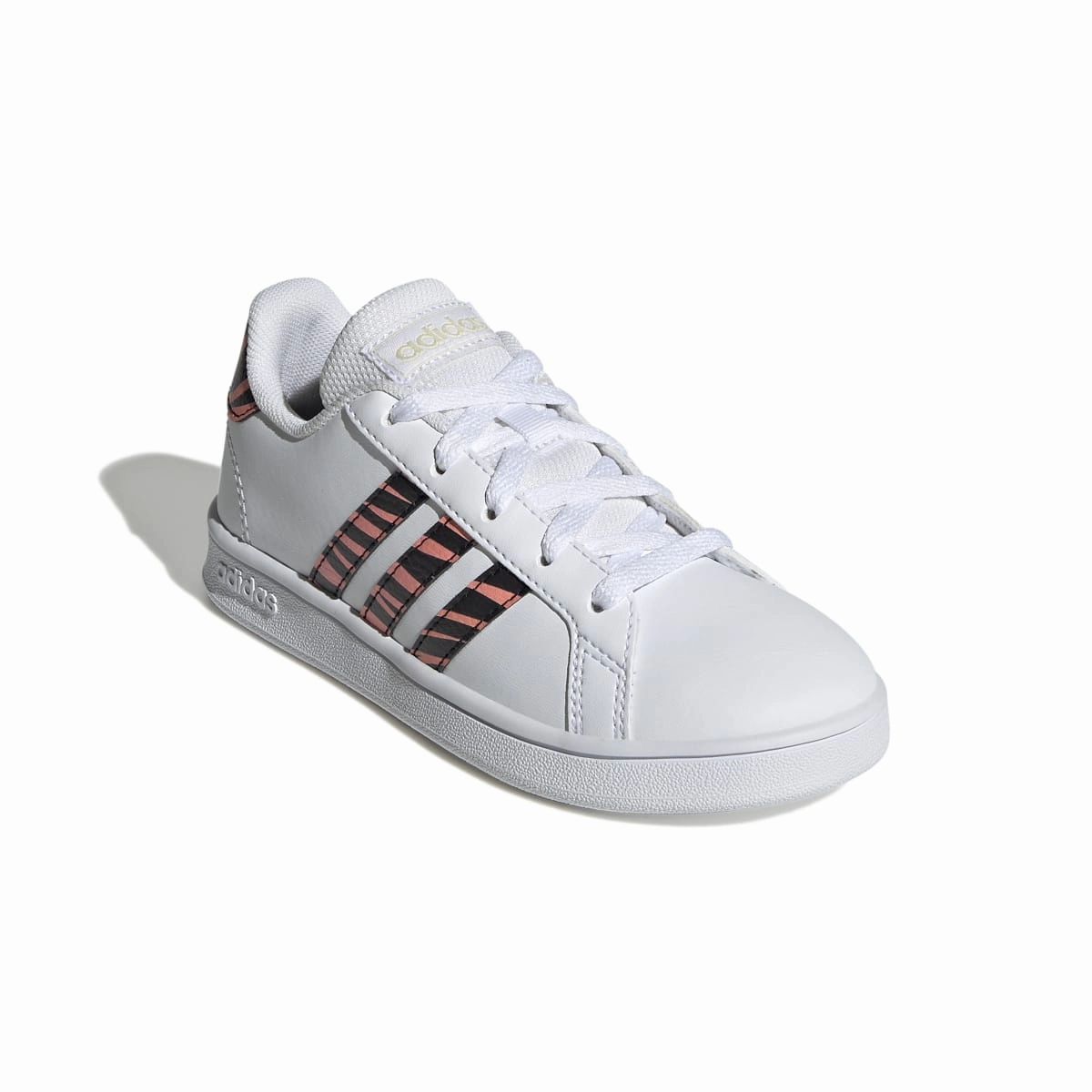 Weekend Vibe Forest Step ADIDAS GZ1067 GRAND COURT K JR'S (Medium) White/Black/Red Synthetic Leather Lifestyle Shoes