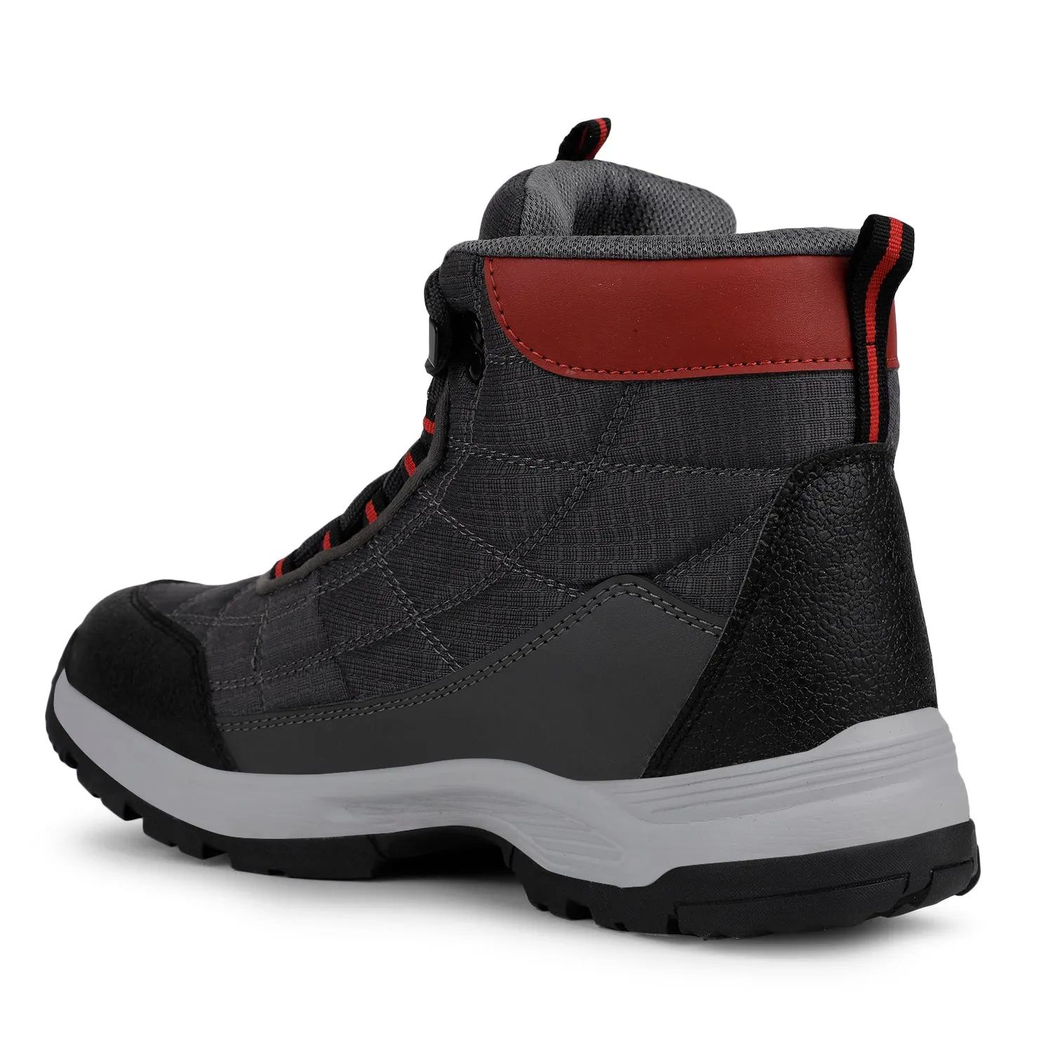 Xero Training Shoes Leap7x Sports Light Grey High Ankle Trekking Shoes For Mens VERTICAL By Liberty