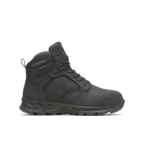 Durable Layer Abrasion resistant WOLVERINE W201158-EW SHIFTPLUS LX 6'' AT WP MN'S (Extra Wide) Black Leather Work Boots