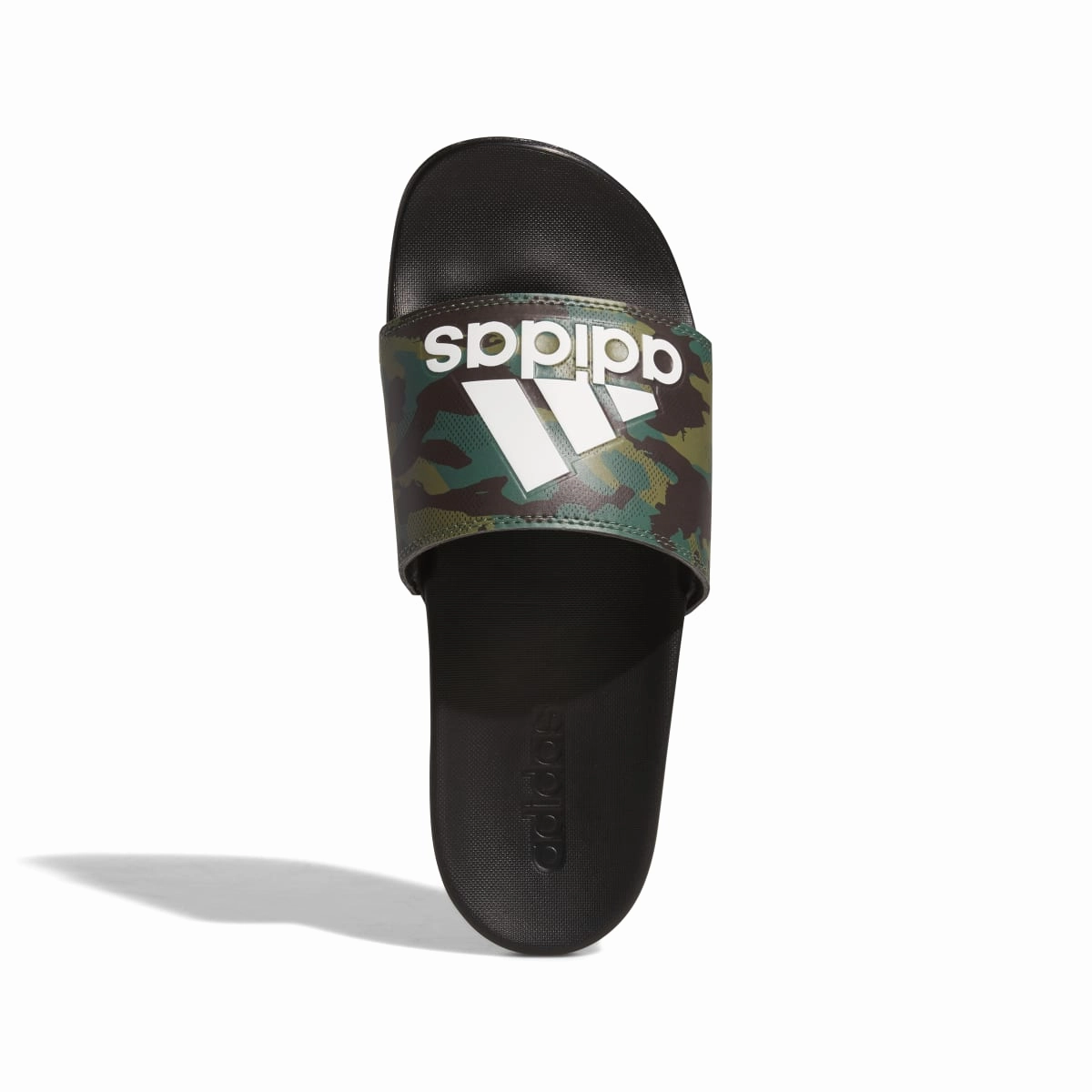 slim fit Easy Walk ADIDAS GW9647 ADILETTE COMFORT MN'S (Medium) Black/Black/White Synthetic Sandals