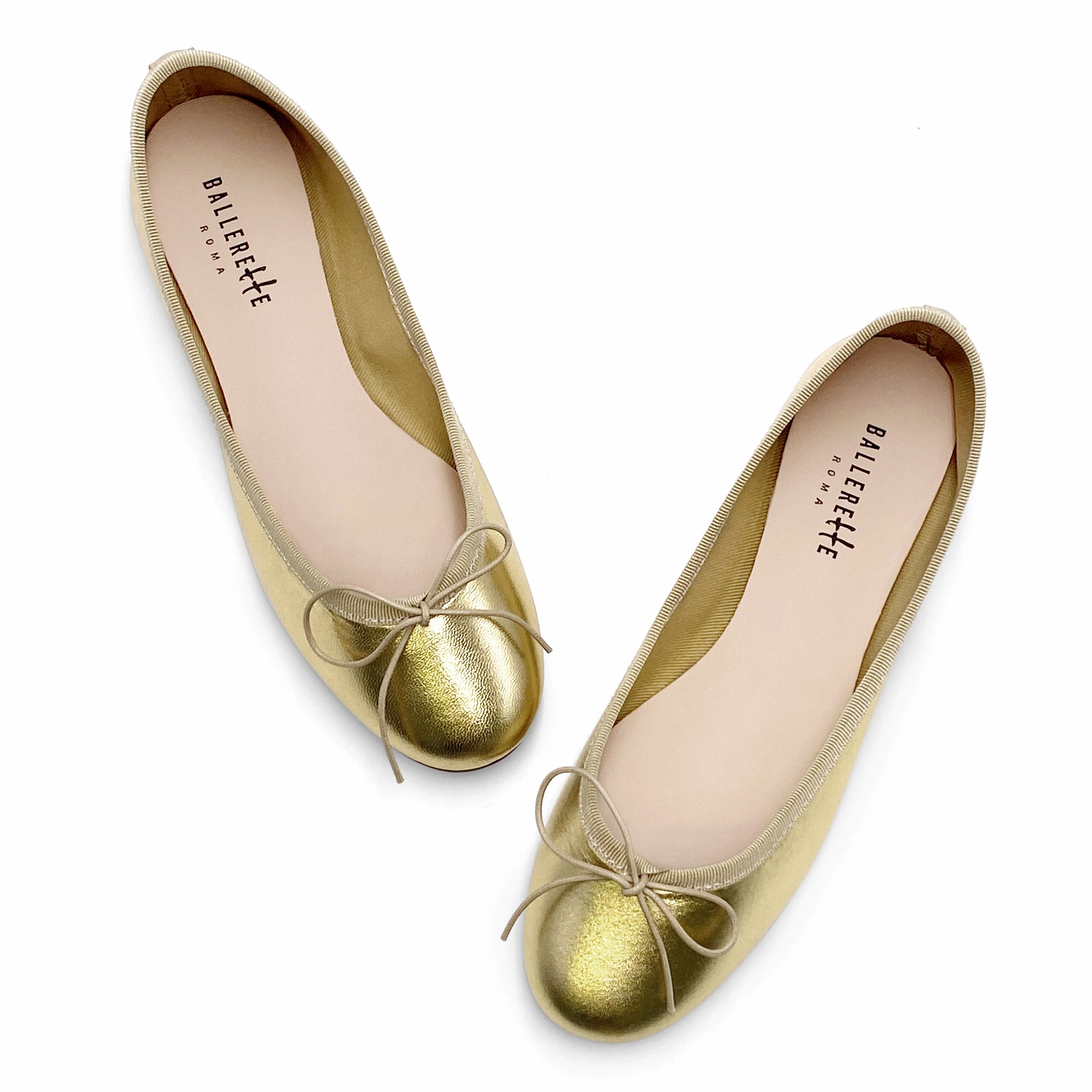 Best Tennis Shoes To Wear With Dresses Gold metallic leather ballet flats