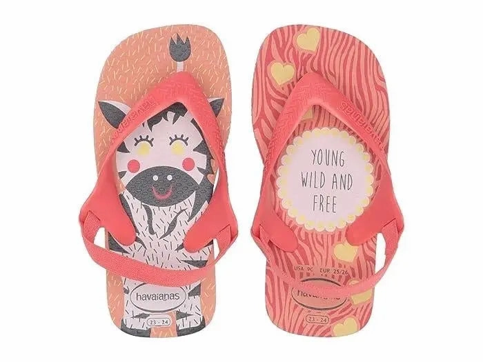 Havaianas Kids Baby Pets Sandals (Toddler) (Silk Rose/Coral New) Kid's Shoes Jack Rogers Comfort Sandals