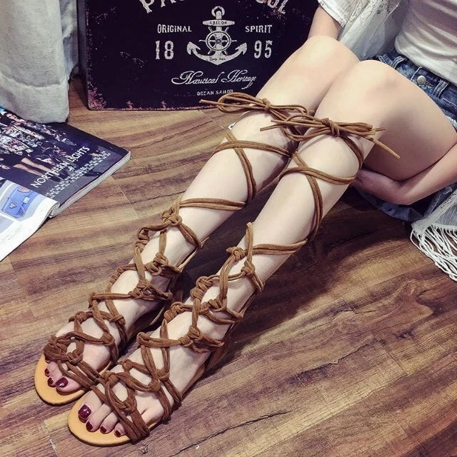 Flat Shoes At Macy's xakxx Fashion Rome Shies Women Sandals Thong Bandage Bohemian Beach Shoes Summer Knee High Flat Shoes Plus Size Sandals