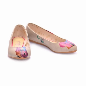 Weekend Casual Vintage Love Abstract Music and Dialogue Ballerinas Shoes 1095