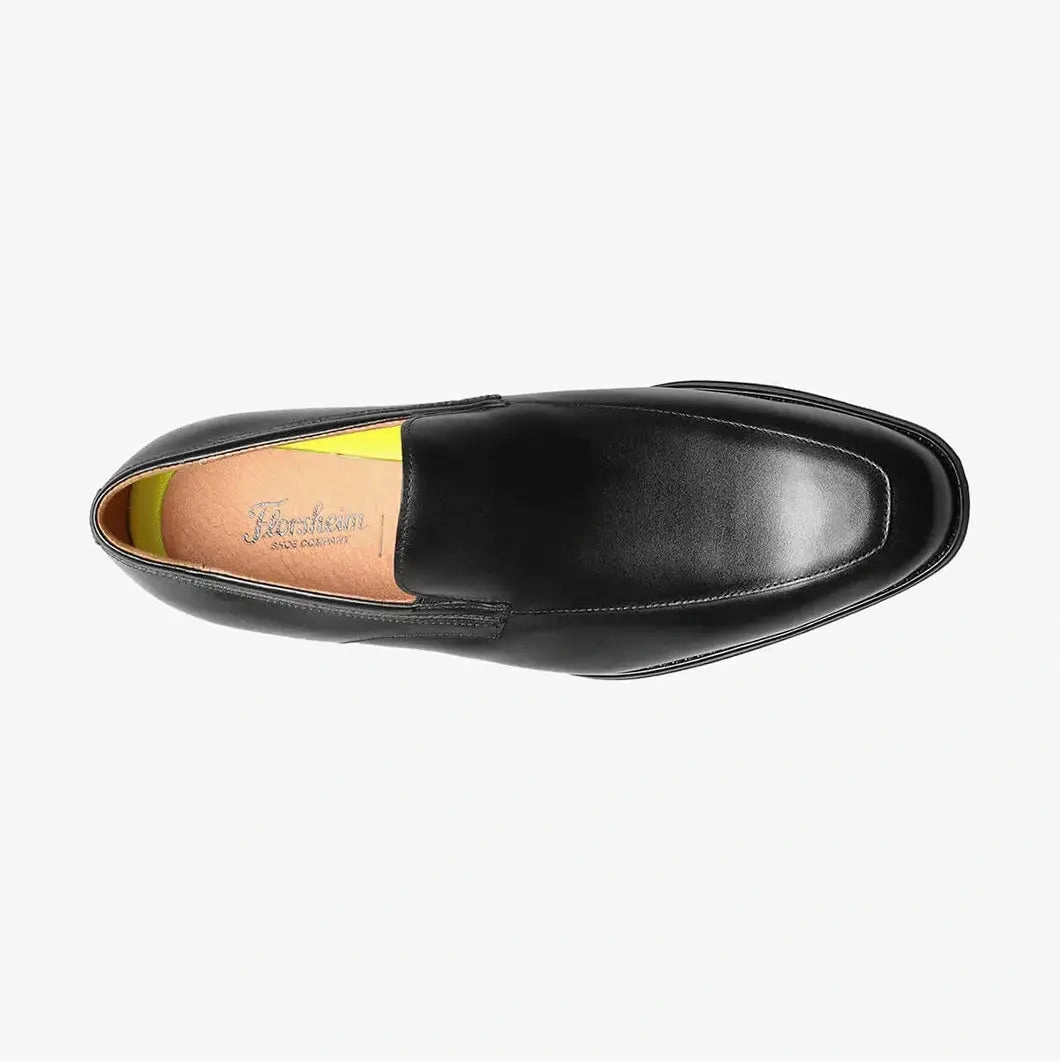 Asics Shoes For Heel Spurs Florshiem Mens Amelio Black Moc Toe Slip On Leather Dress Shoes