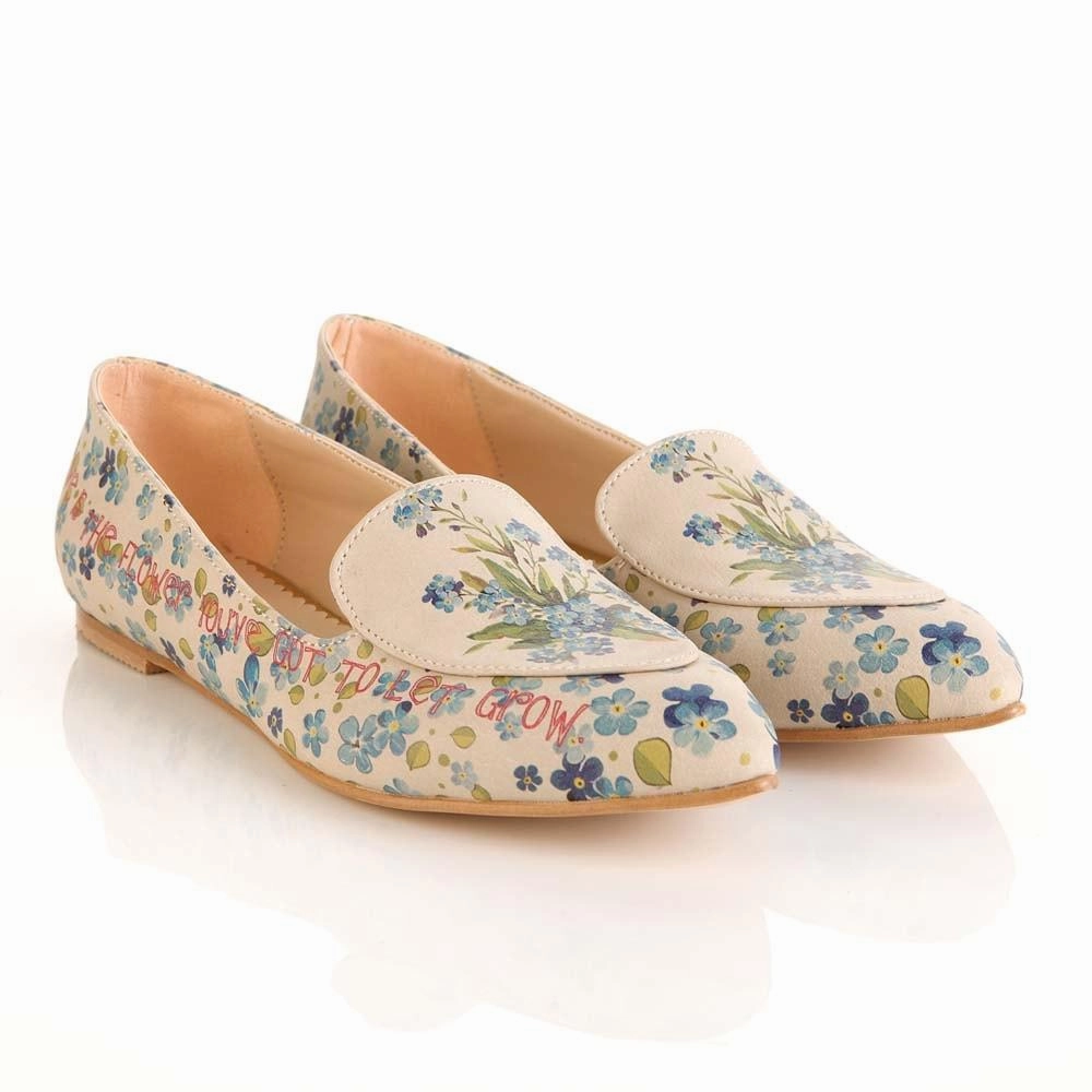 Synthetic Upper Flowers Ballerinas Shoes OMR7202