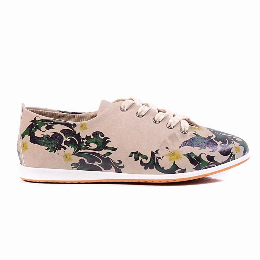 Flowers Ballerinas Shoes SLV182 mud proof White Clean