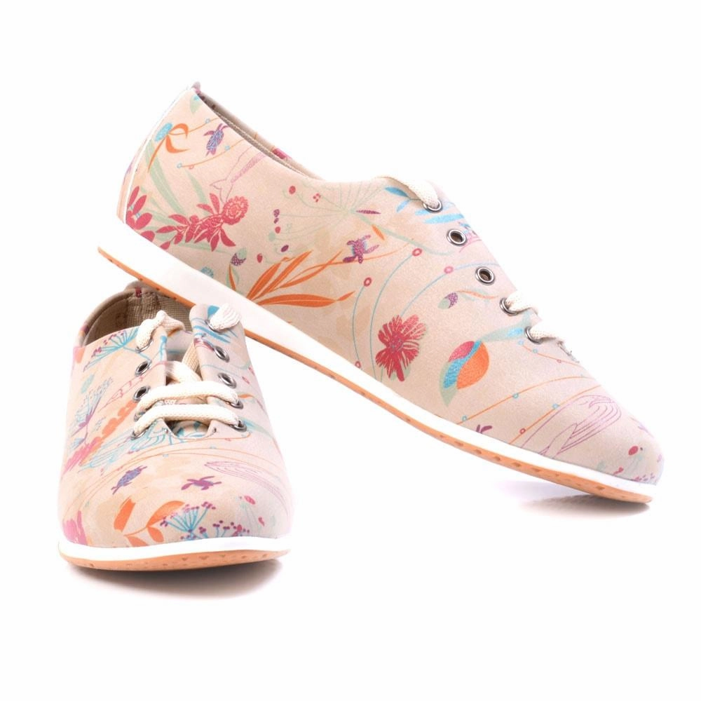 Flowers Ballerinas Shoes SLV191 Luggage Fit Slip On Style