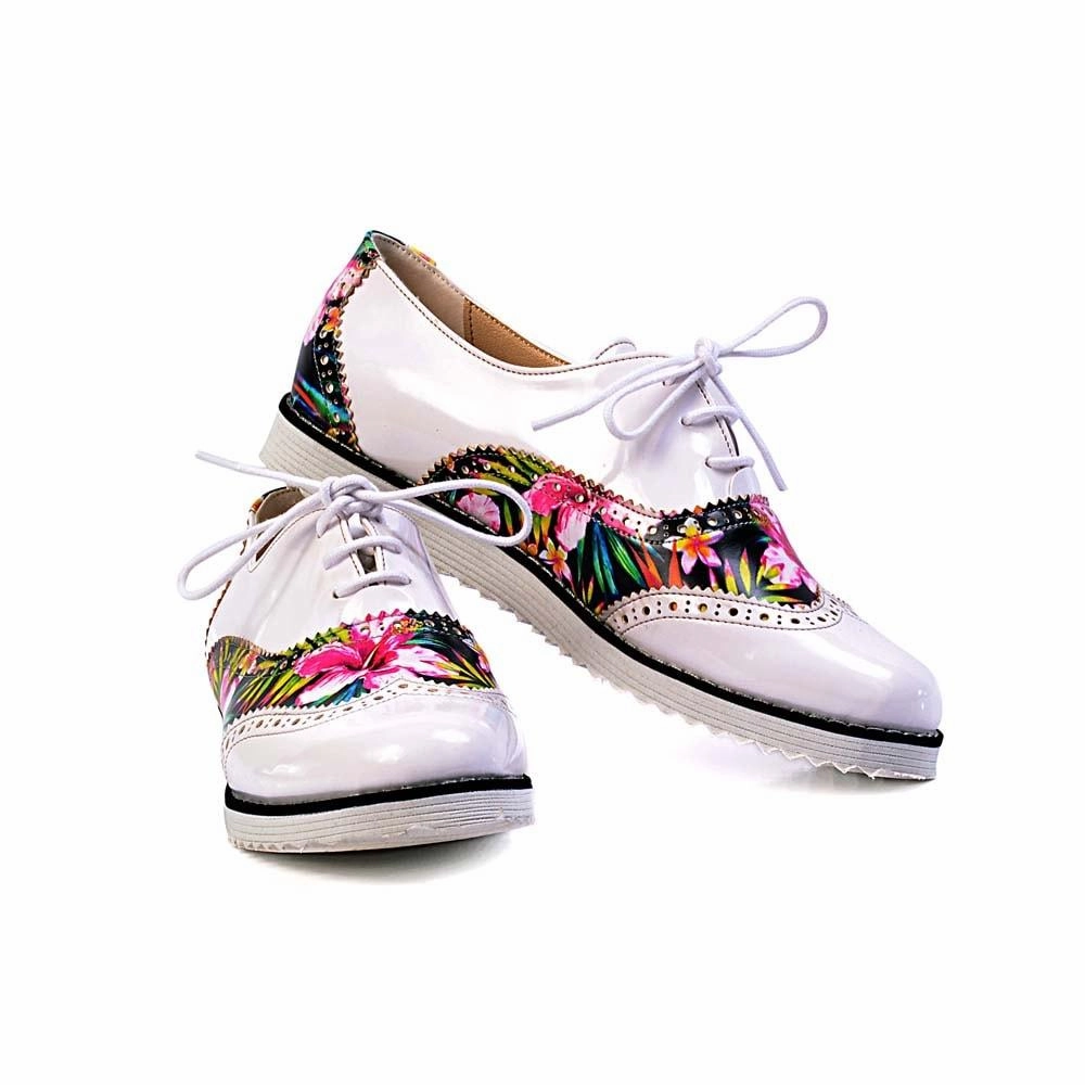 Dream Path Flexible Design Flowers Oxford Shoes GNG303