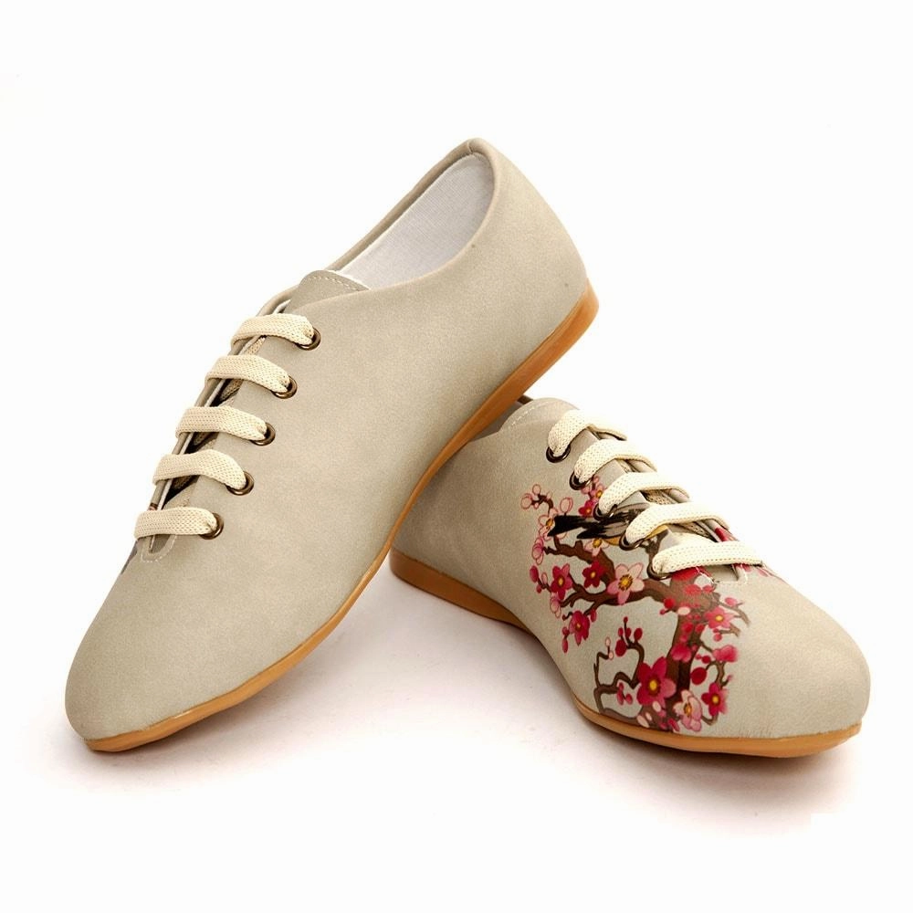 Rubber Sole Comfort Heel Flowers Ballerinas Shoes SLV079