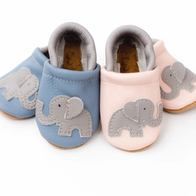 Pink & Blue Elephant Leather Shoes Moccs Baby and Toddler Asics Running Shoes Discount