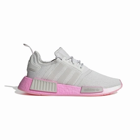 reflective - design shoes ADIDAS GW9462 NMD_R1 WMN'S (Medium) Grey/Pink/White Stretch Fabric Running Shoes