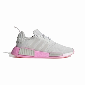 reflective - design shoes ADIDAS GW9462 NMD_R1 WMN'S (Medium) Grey/Pink/White Stretch Fabric Running Shoes