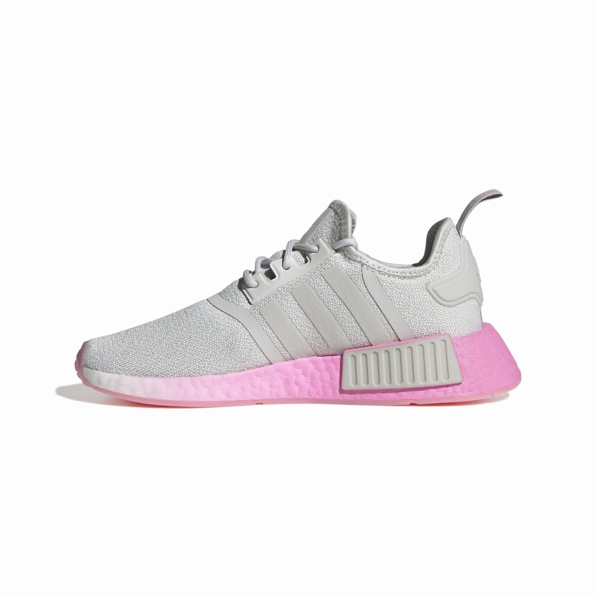 Ice Jog ADIDAS GW9462 NMD_R1 WMN'S (Medium) Grey/Pink/White Stretch Fabric Running Shoes