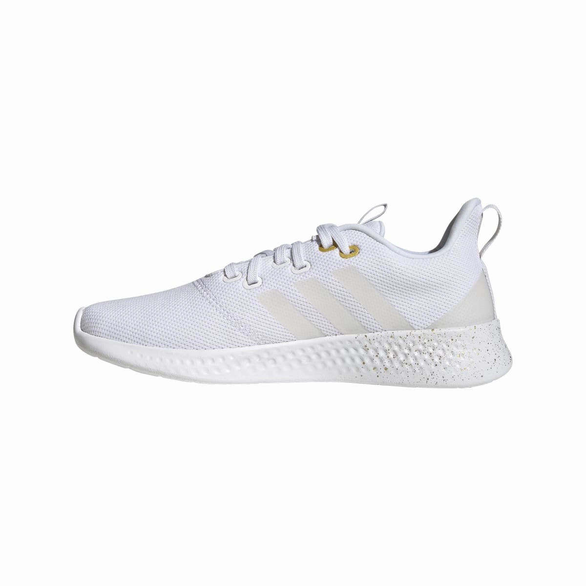 ADIDAS GV8926 PUREMOTION WMN'S (Medium) White/White/Yellow Textile Running Shoes Pasture Path Date Stroll