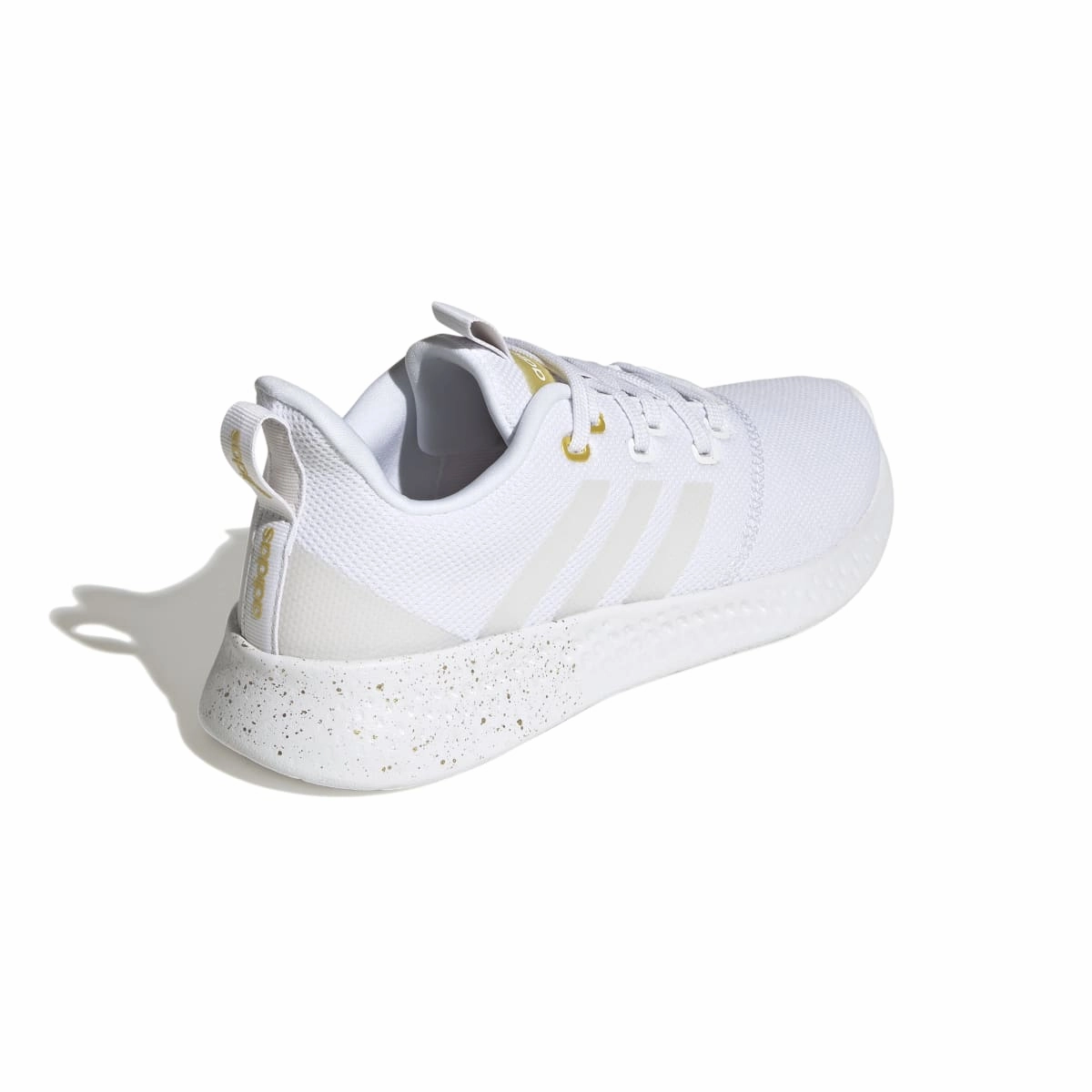 ADIDAS GV8926 PUREMOTION WMN'S (Medium) White/White/Yellow Textile Running Shoes foldable