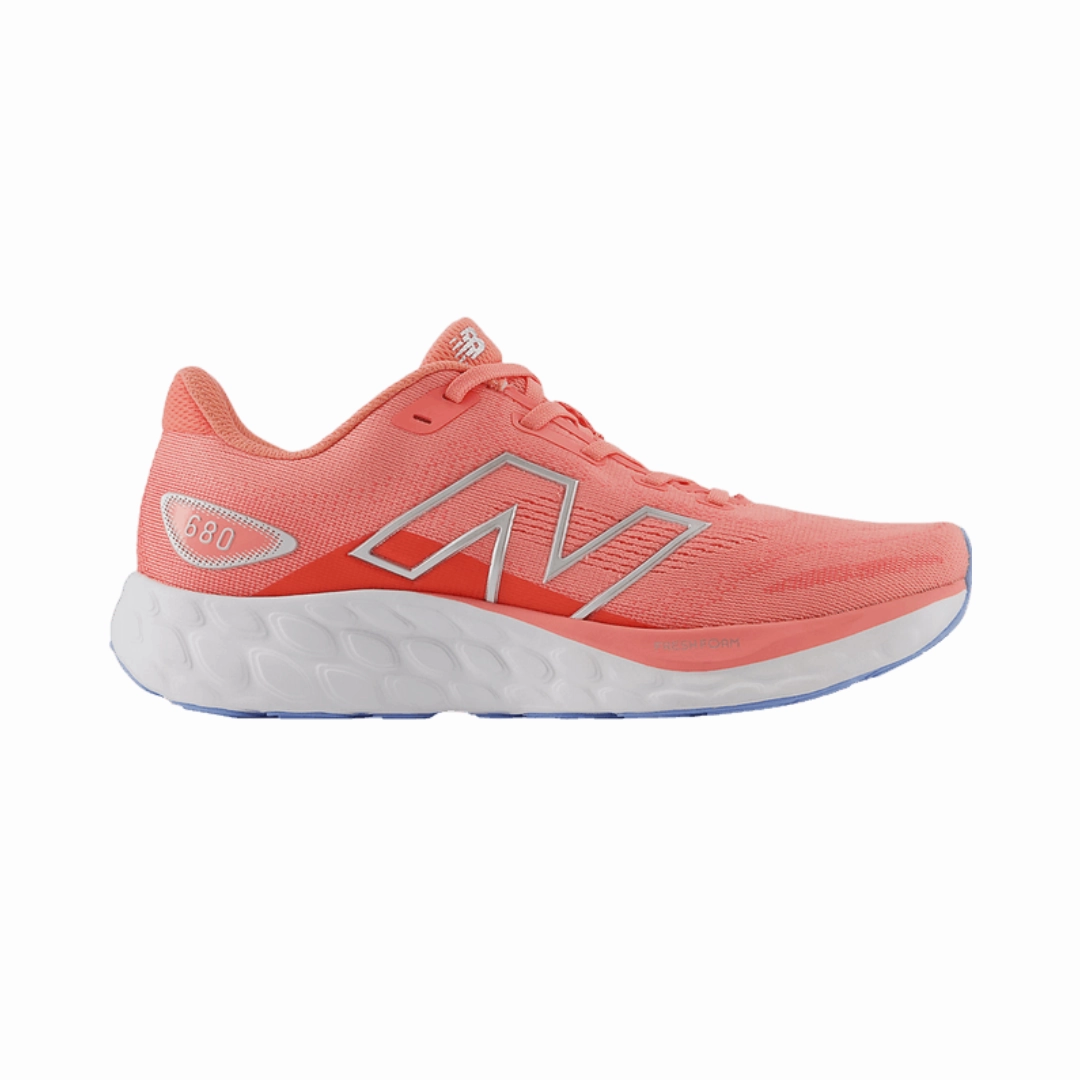 NEW BALANCE W680RP8-D FRESH FOAM 680 v8 WMN'S (Wide) Sunfade Red Knit Running Shoes comfort - technology