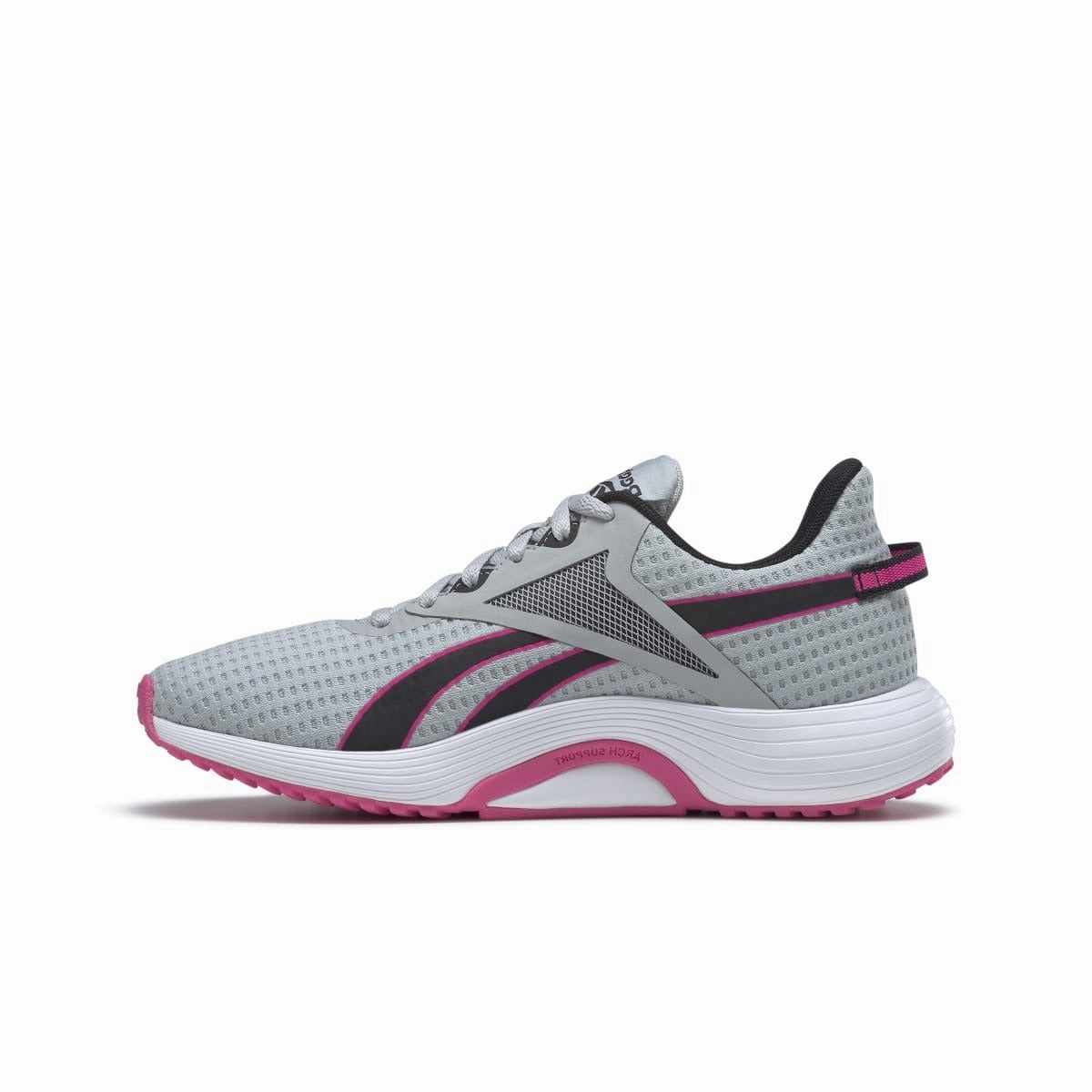 REEBOK GY3975 LITE PLUS 3 WMN'S (Medium) Grey/Black/Pink Mesh Running Shoes monochromatic shoes arid