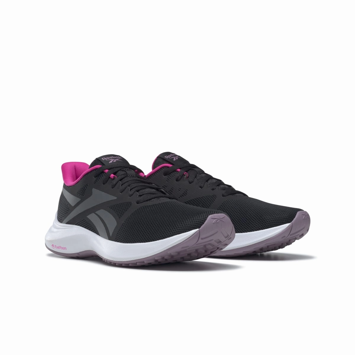 Virtual Coaching sustainable shoes REEBOK GY4086 RUNNER 5.0 WMN'S (Medium) Black/Grey/Lilac Mesh Running Shoes