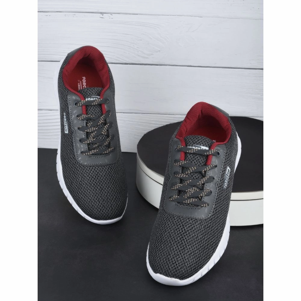 Force 10 Sports Lacing Shoes For Men (Grey) GARRICK-E By Liberty Hi Tec Training Shoes