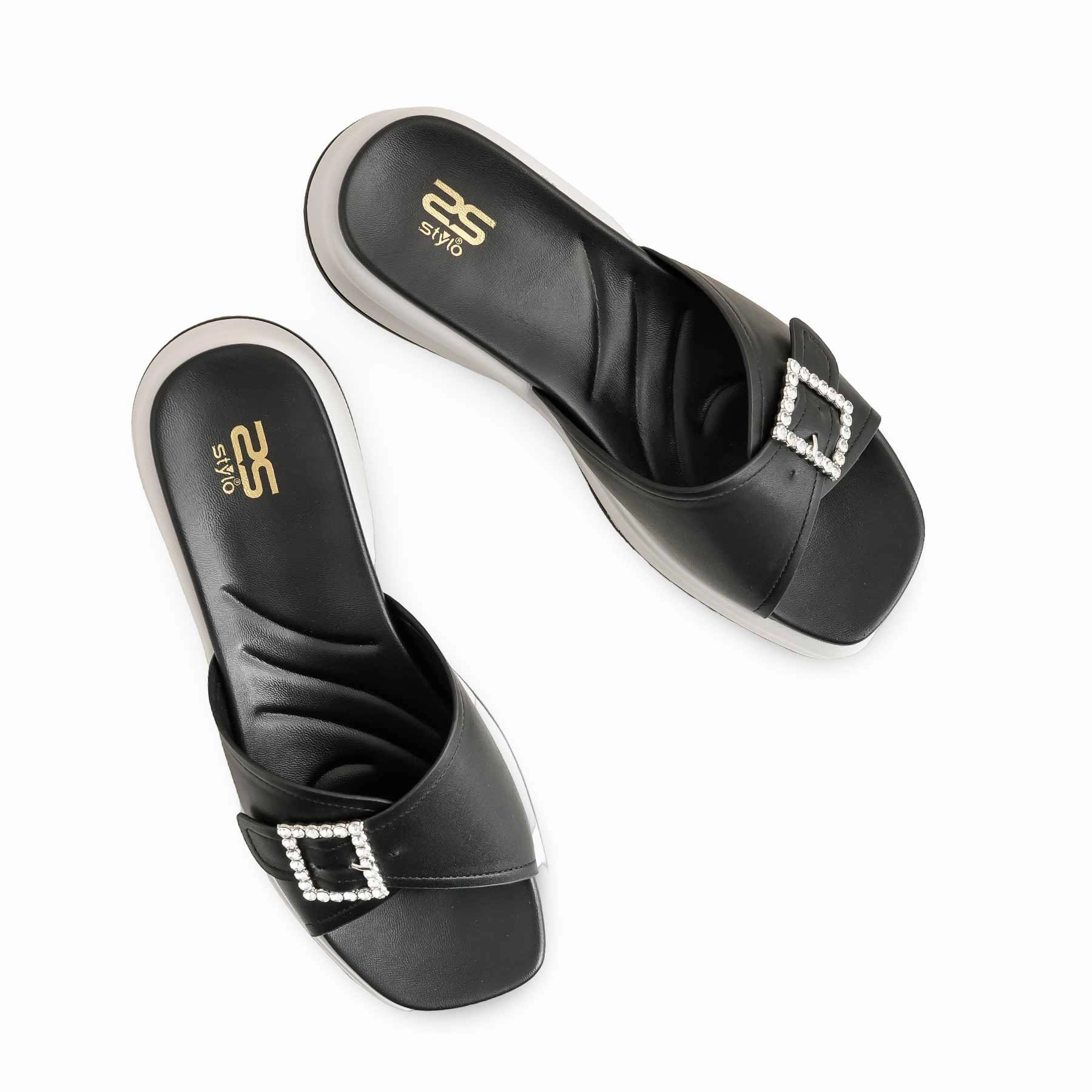Sand Slippers Black Formal Women Slipper PU0377
