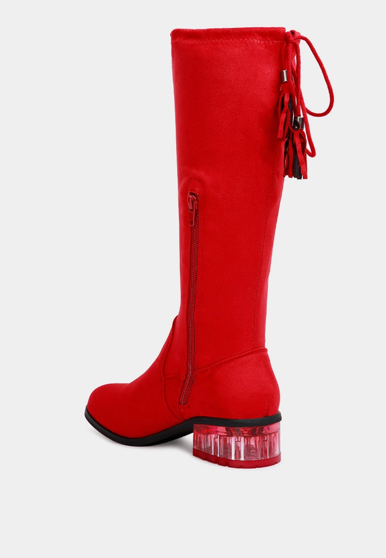 Francesca Tassels Detail Short Heel Calf Boot Wing Boots Iron Rangers