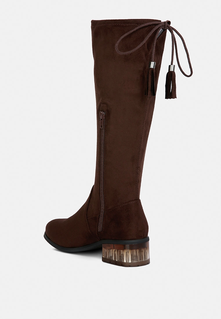 Francesca Tassels Detail Short Heel Calf Boot Where To Buy Hiking Boots