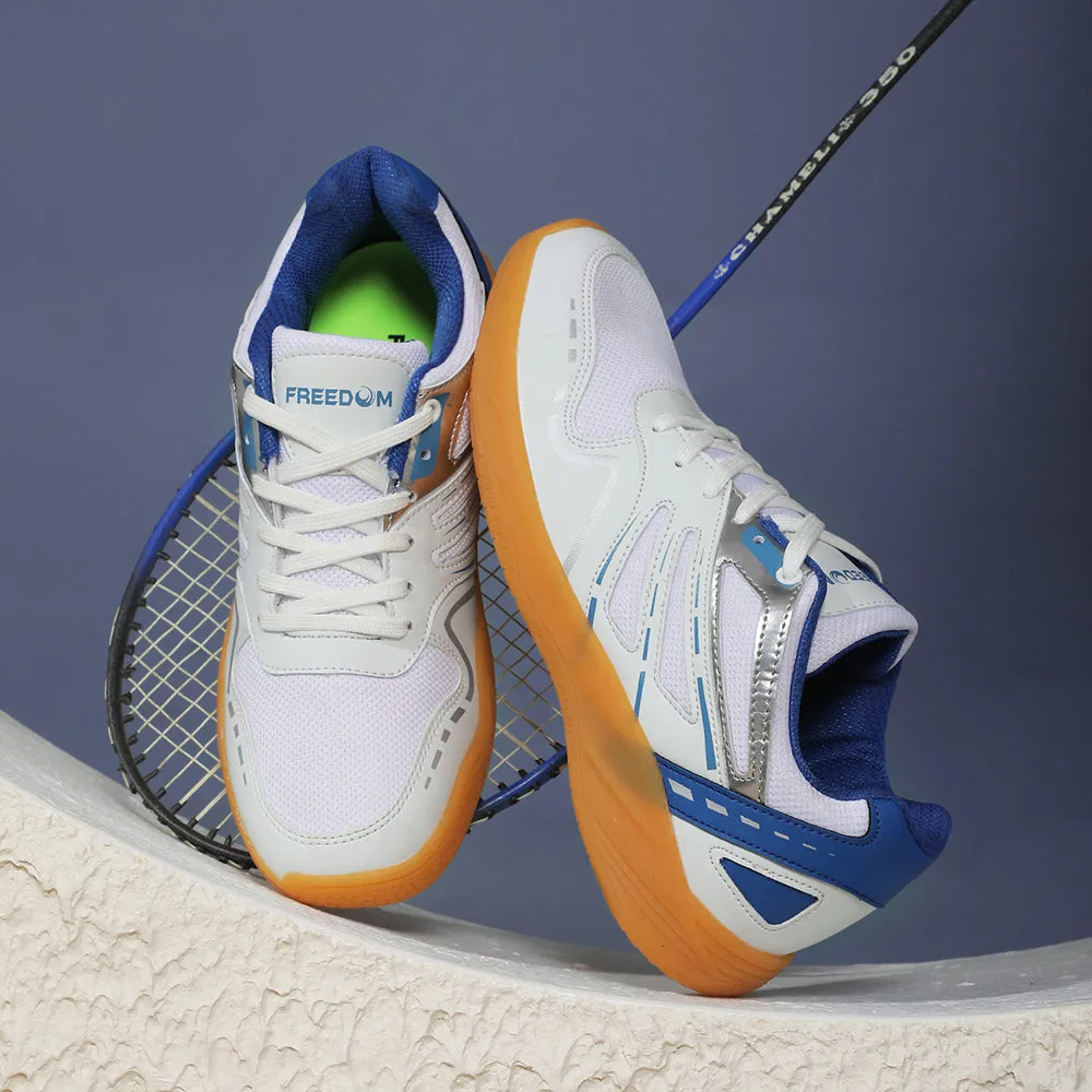 FREEDOM Sky Blue Sports Non-Marking Paddle/Pickleball & Badminton Shoes For Men ASPIRE-1E By Liberty Best Shoes For Running And Cross Training