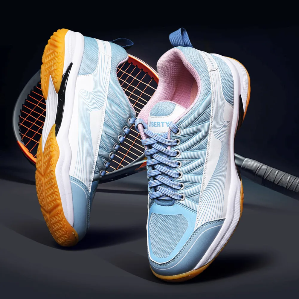 In Season Tr 13 Training Shoe FREEDOM Sky Blue Sports Non-Marking Paddle/Pickleball & Badminton Shoes For Men GRIPPER-01 By Liberty
