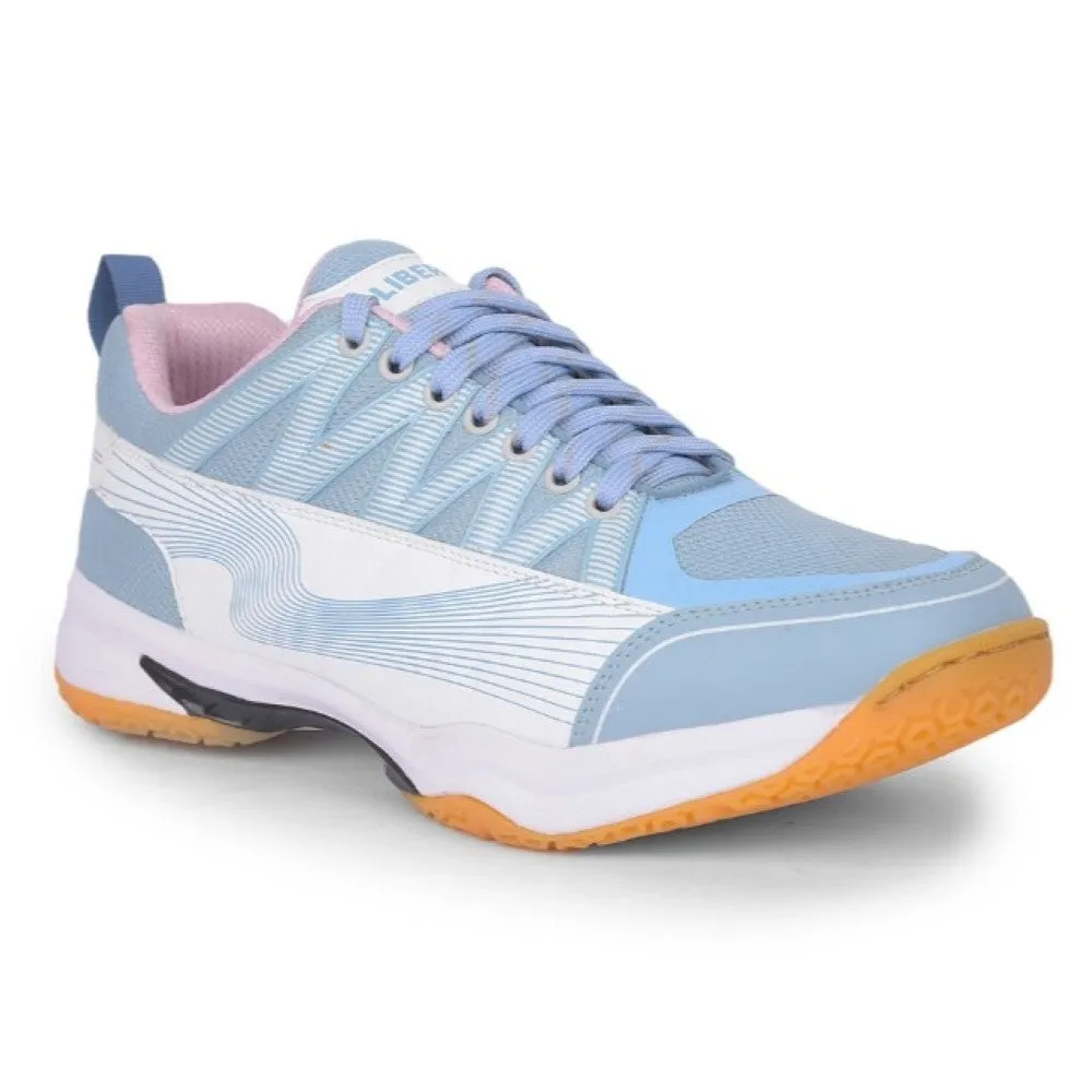 FREEDOM Sky Blue Sports Non-Marking Paddle/Pickleball & Badminton Shoes For Men GRIPPER-01 By Liberty Michael Jordan Training Shoes