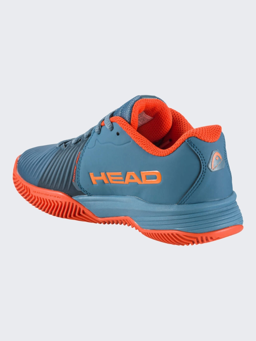Head Revolt Pro 4 Clay Kids Tennis Shoes Bluestone/Orange Patrick Ewing Tennis Shoes