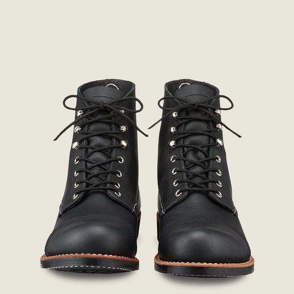 Best Gore Tex Work Boots REDWING - IRON RANGER - BLACK