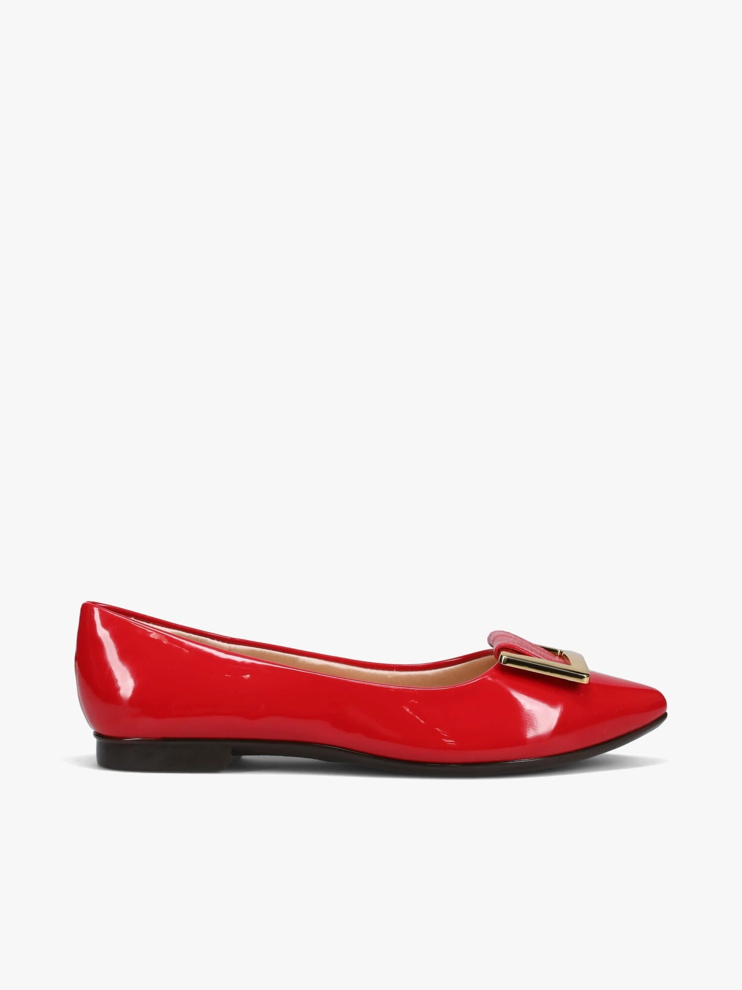 Anora Coral Verniz Fancy Flat Shoes