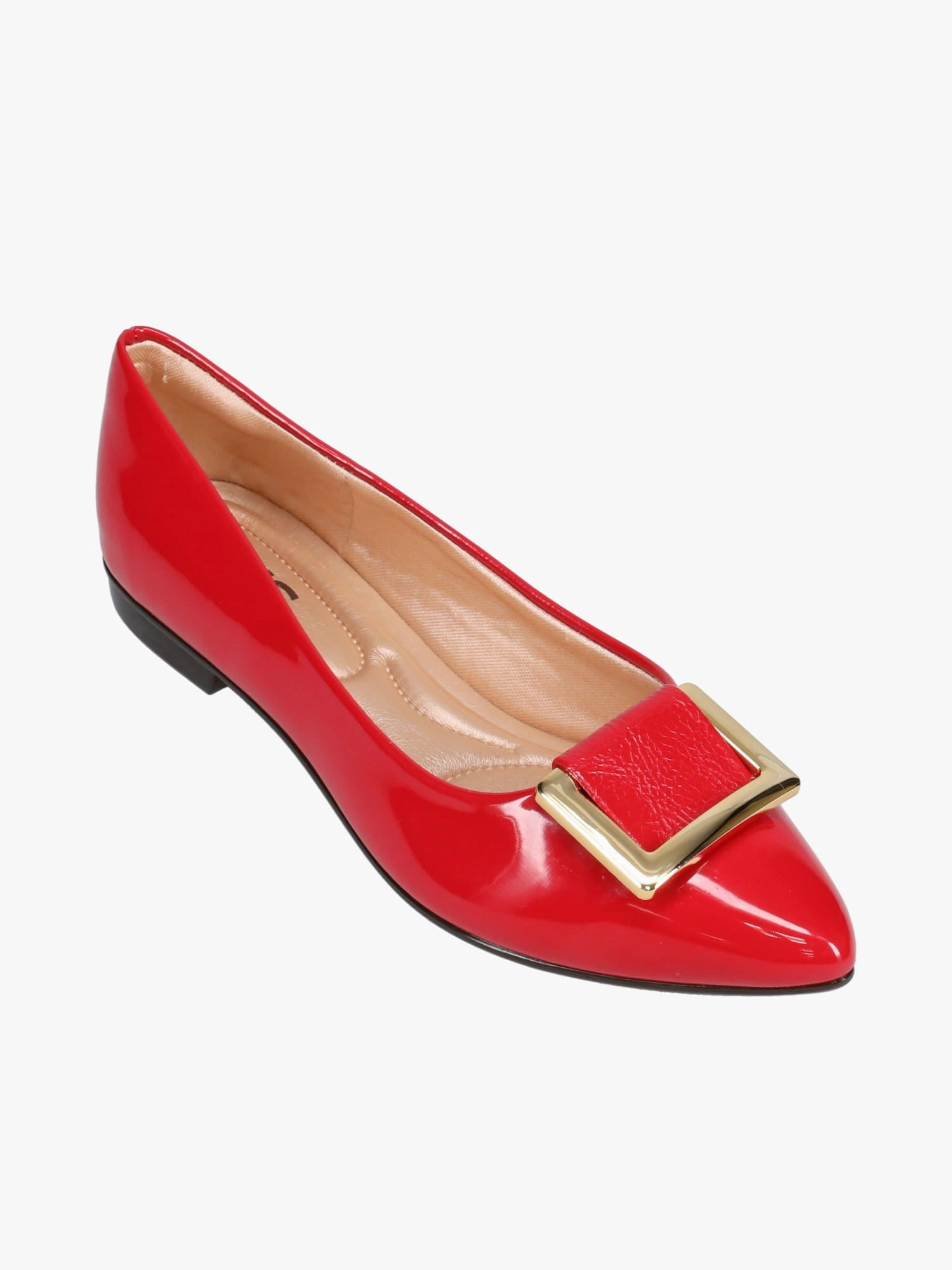 Anora Coral Verniz Flat Shoe Polish