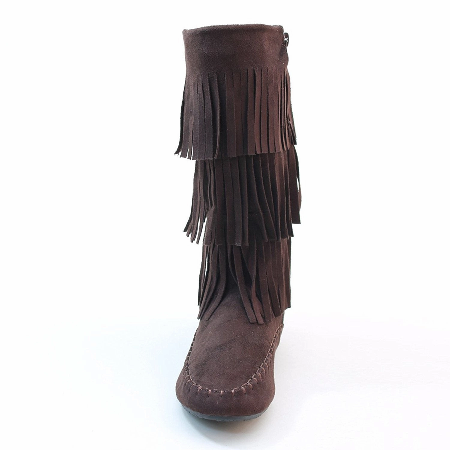 Easy Rain Boots Fringe 3 Layer Moccasin Knee High Mid Calf Tall Vegan Boot