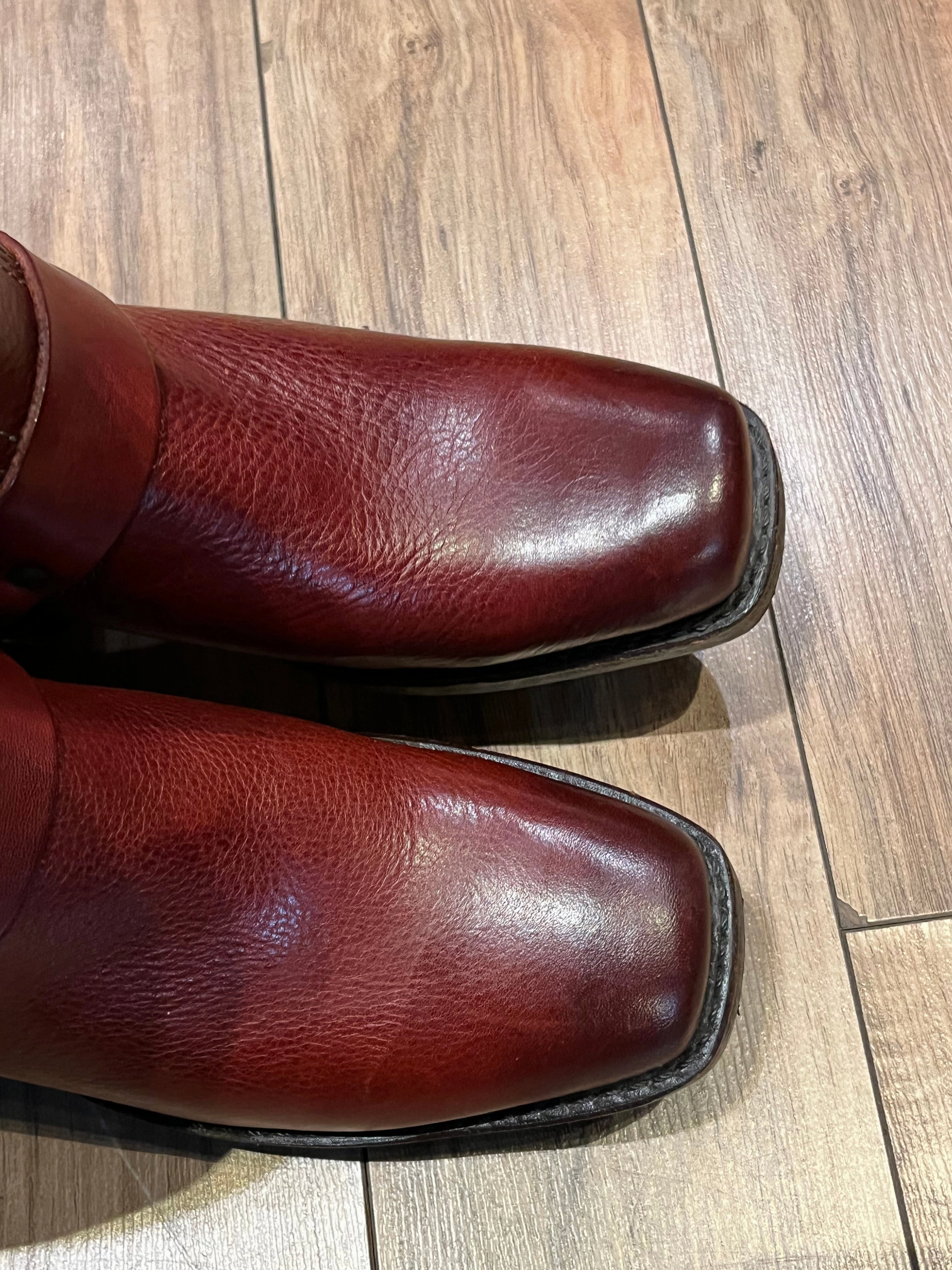 Frye Harness 12R Boots Cognac, NWT, Made in USA, Size 6 US Women Toddler Hiking Boots