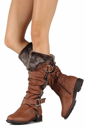 Recycled Plastic Shoes Adidas Furry Cuff Vegan Leather Knee High Slouch Rider Boots