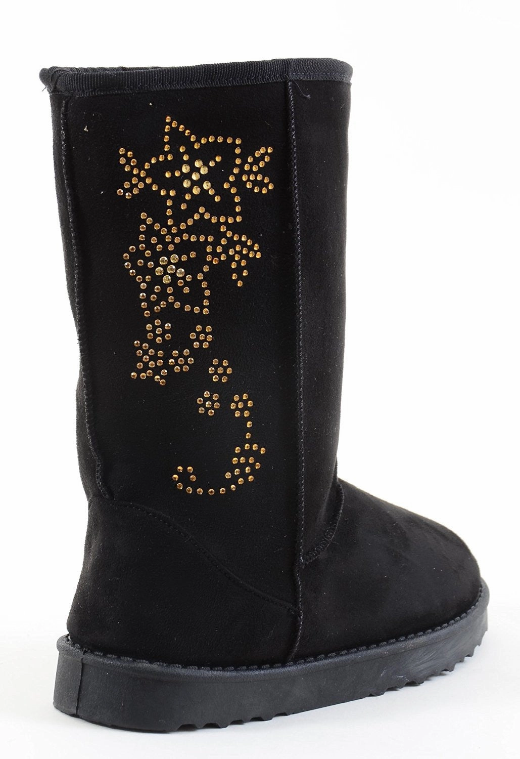 Hurricane Rain Boots Furry Vegan Shearling Suede Fleece Women's Flat Boot