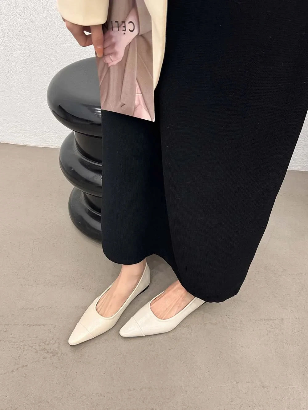 binfenxie  -  Pointed Toe Women Flats Loafers 2024 New Arrivals Black Brown Beige Red Autumn Dress Shoes Woman Party Loafers Mules Size 35-39 Bit Loafers With Suit