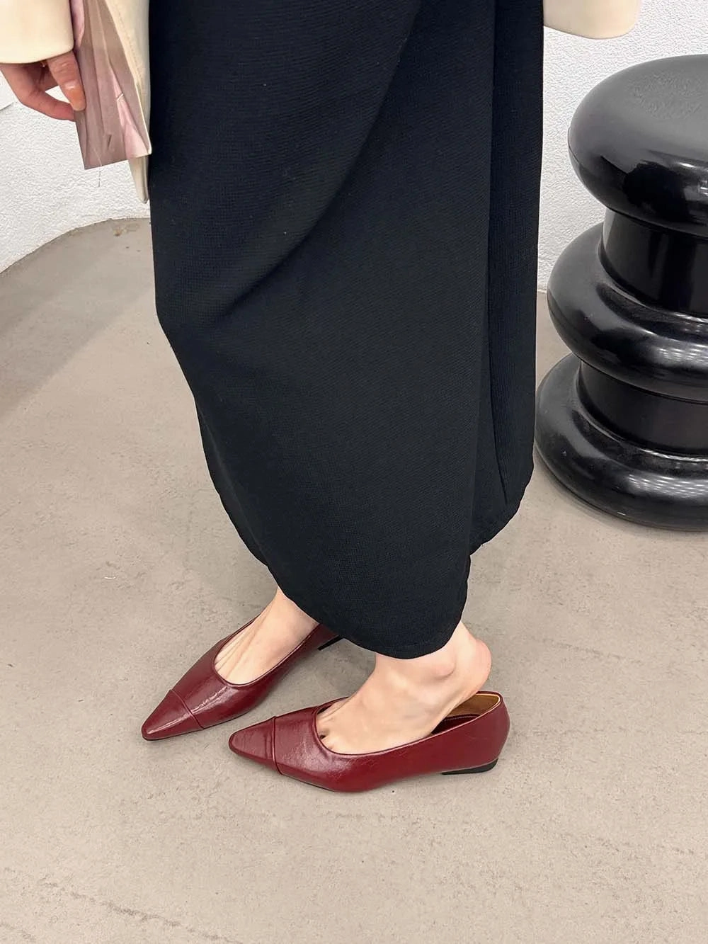 binfenxie  -  Pointed Toe Women Flats Loafers 2024 New Arrivals Black Brown Beige Red Autumn Dress Shoes Woman Party Loafers Mules Size 35-39 Plaform Loafers
