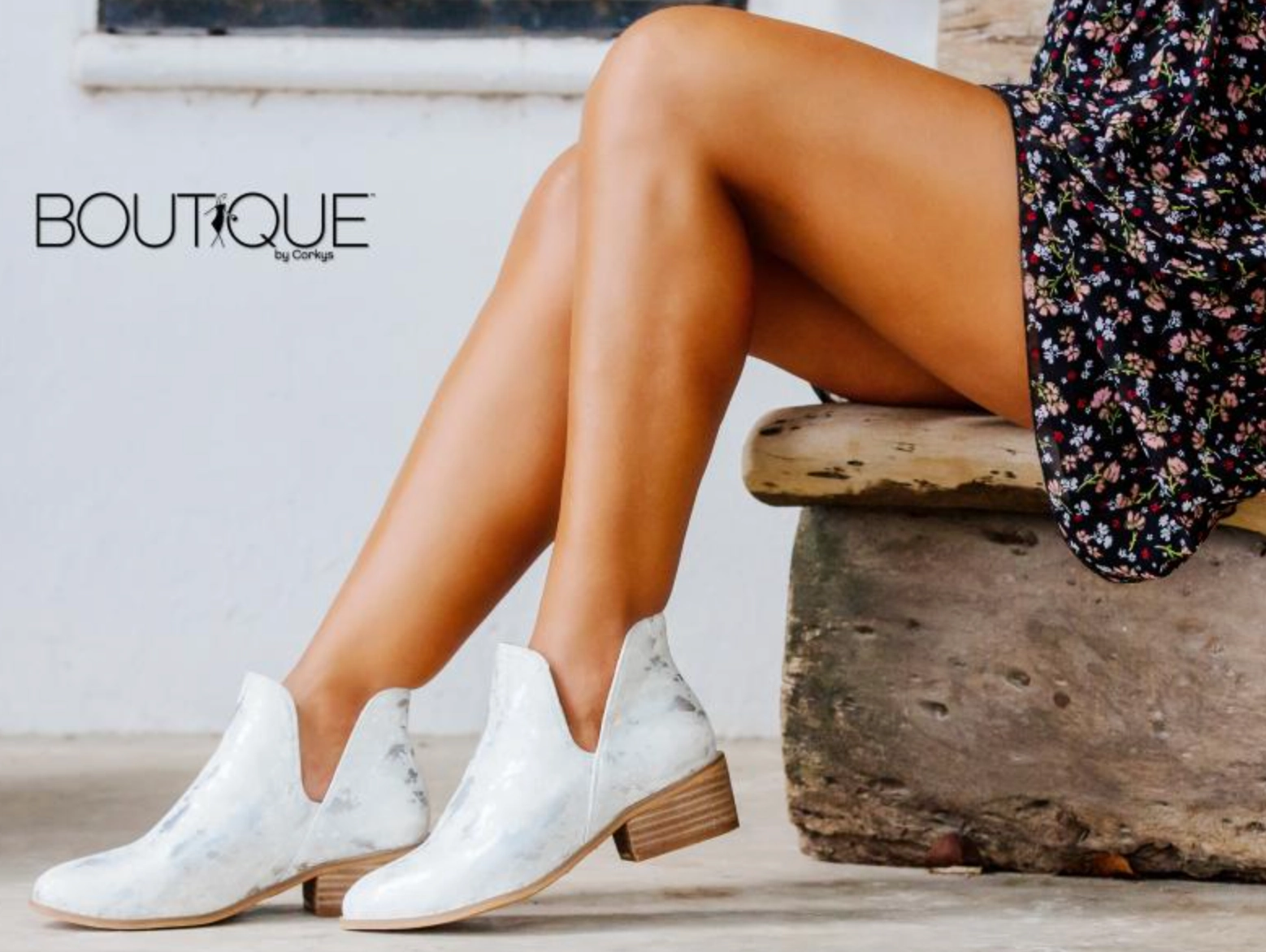 Adidas Original Campus 00s Casual Shoe Corky's Wayland Bootie in White Leopard