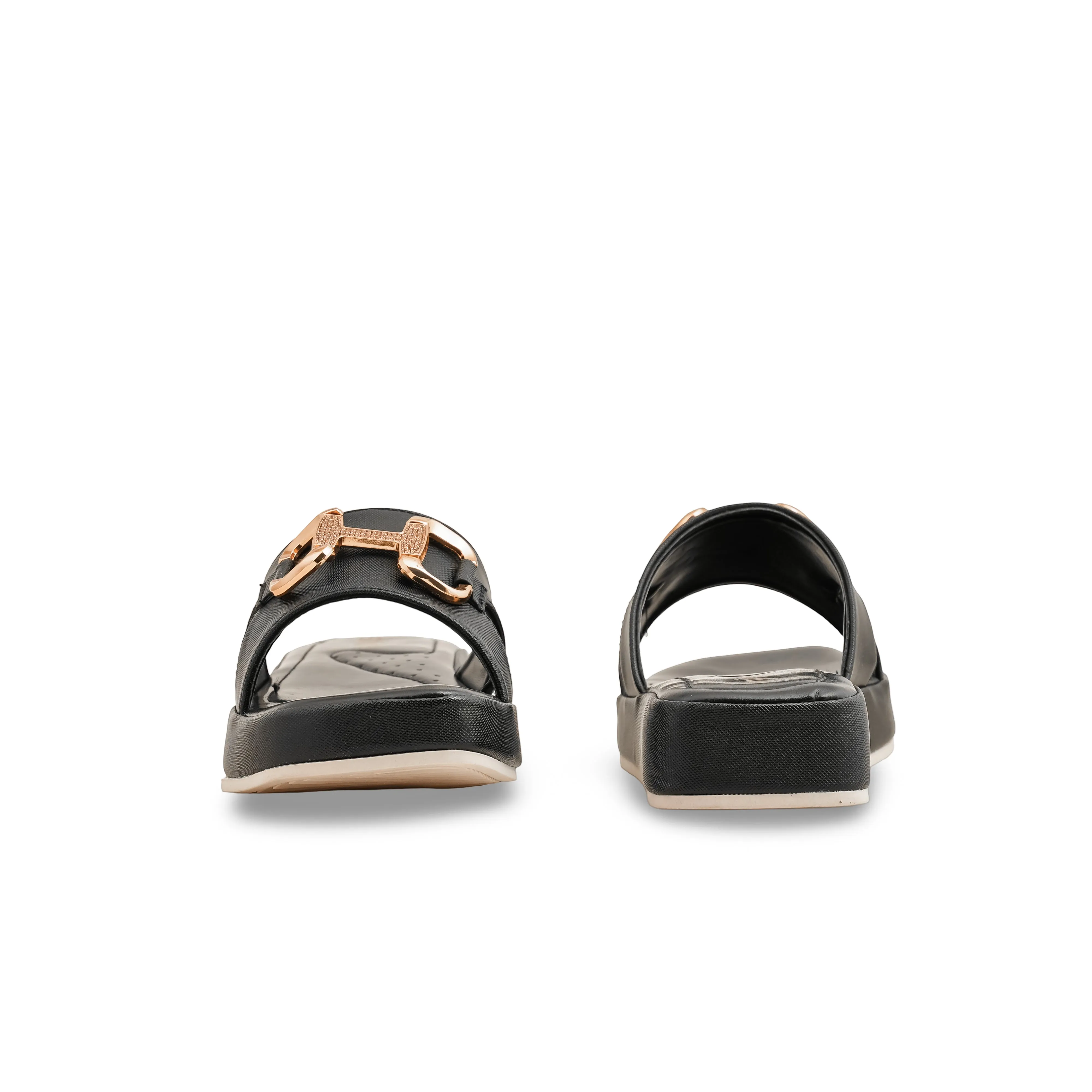 Comfort Slippers With Arch Support Black Formal Slipper For Ladies PU0426