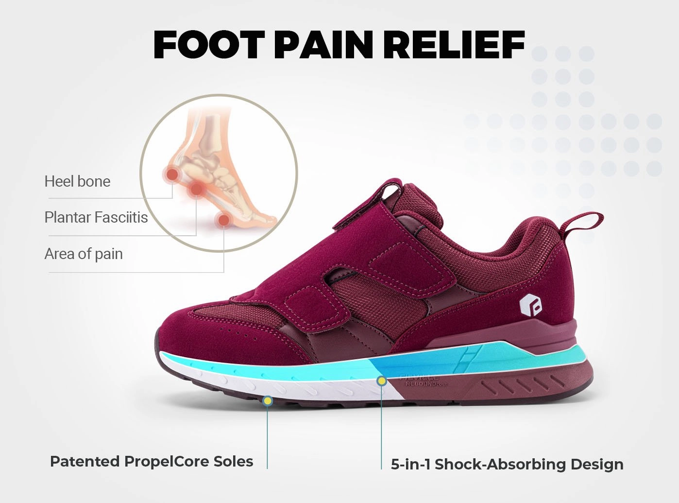 Comfortable Ballet Flat Shoes FitVille Women's Rebound Core Walking Shoes V10