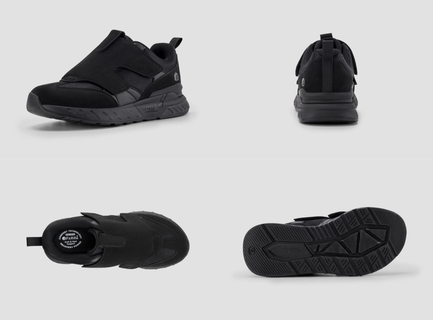 FitVille Women's Rebound Core Walking Shoes V10 Strappy Flat Wedding Shoes