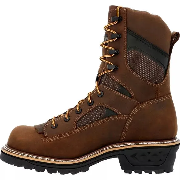 Good Leather Work Boots Georgia Boot Men's LTX Logger Composite Toe Waterproof Work Boot GB00617